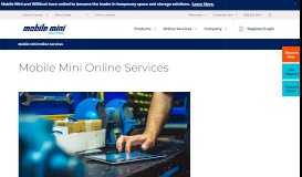
							         Mobile Mini's Online Management & Services								  
							    