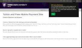 
							         Mobile Payment Site - Weber State University								  
							    