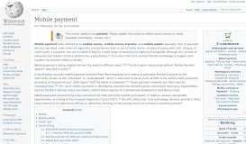 
							         Mobile payment - Wikipedia								  
							    