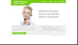
							         Mobile Payments Service Center - Customer Care Portal								  
							    