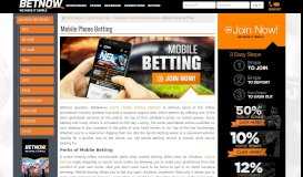 
							         Mobile Phone Betting - BetNow Sportsbook								  
							    