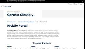 
							         Mobile Portal - Gartner IT Glossary								  
							    