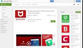 
							         Mobile Security: Antivirus, Wi-Fi VPN & Anti-Theft - Apps on Google Play								  
							    