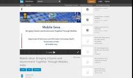 
							         Mobile Seva: Bringing Citizens and Government Together Through ...								  
							    