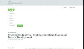 
							         MobileIron Cloud Managed Endpoint Device Deployment | Duo Security								  
							    
