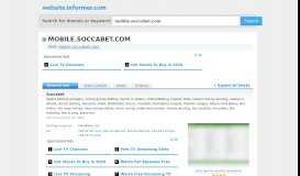 
							         mobile.soccabet.com at Website Informer. Soccabet. Visit ...								  
							    