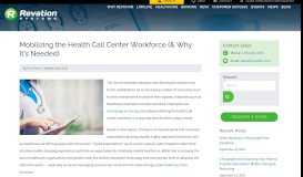 
							         Mobilizing the Health Call Center Workforce (& Why It's Needed)								  
							    