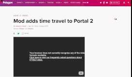 
							         Mod adds time travel to Portal 2 - Polygon								  
							    