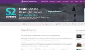 
							         MOD Contact Directory - UK MOD Supplier Portal DCO - Defence ...								  
							    