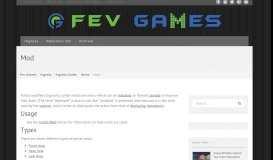 
							         Mod | Fev Games								  
							    