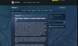 
							         Mod Idea: Fallout 4 mixed with Portal 2? :: Fallout 4 General Discussions								  
							    