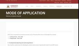 
							         Mode of Application - Welcome to Kabarak University - Kenya								  
							    