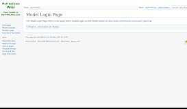 
							         Model Login Page - Wiki.MyFreeCams.com								  
							    