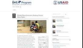 
							         Model Questionnaire Review Portal Now Open | The DHS Program Blog								  
							    