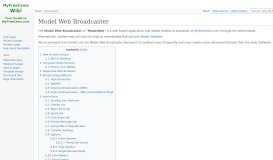 
							         Model Web Broadcaster - Wiki.MyFreeCams.com								  
							    