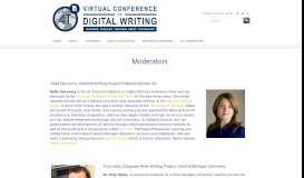 
							         Moderators - 4T Virtual Conference on Digital Writing								  
							    