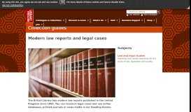 
							         Modern law reports and legal cases - The British Library								  
							    