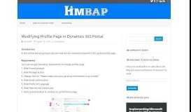 
							         Modifying Profile Page in Dynamics 365 Portal | HIMBAP								  
							    