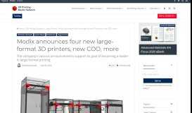 
							         Modix announces four new large-format 3D printers, new COO ...								  
							    