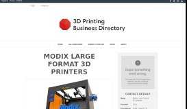 
							         Modix Large Format 3D printers - 3D Printing Business Directory								  
							    