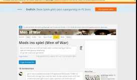
							         Mods ins spiel: Men of War - Spieletipps								  
							    