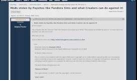 
							         Mods stolen by Paysites like Pandora Sims and what Creators can do ...								  
							    