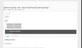 
							         Module Assembly - UNI - Sales Portal iPad iOS Swift Assembly 1								  
							    
