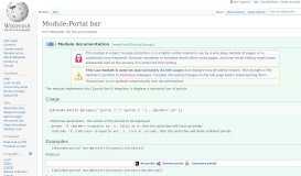 
							         Module:Portal bar - Wikipedia								  
							    