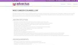 
							         MOE Career Counsellor - Edvectus								  
							    