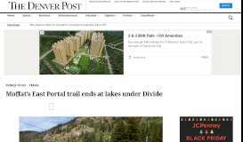 
							         Moffat's East Portal trail ends at lakes under Divide – The Denver Post								  
							    