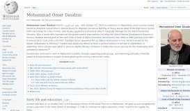 
							         Mohammad Omar Daudzai - Wikipedia								  
							    