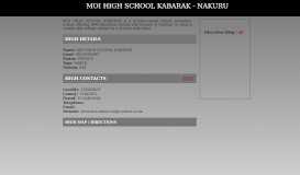
							         MOI HIGH SCHOOL KABARAK - NAKURU								  
							    