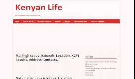 
							         Moi high school Kabarak- National schools in Kenya, Location, Contacts.								  
							    
