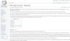 
							         Moi High School – Kabarak - Wikipedia								  
							    