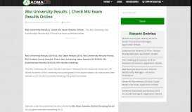 
							         Moi University Results | Check MU Exam Results Online								  
							    