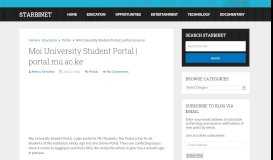 
							         Moi University Student Portal - Starbinet Talk								  
							    