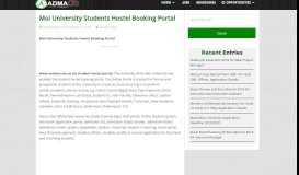 
							         Moi University Students Hostel Booking Portal								  
							    