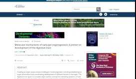 
							         Molecular mechanisms of early gut organogenesis: A primer on ...								  
							    