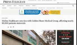 
							         Molina Healthcare cuts ties with Golden Shore Medical Group ...								  
							    