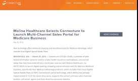 
							         Molina Healthcare Selects Connecture to Launch Multi-Channel Sales ...								  
							    