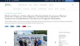 
							         Molinari Pools of Vero Beach, Florida Adds Customer Portal Feature to ...								  
							    