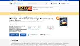 
							         MOLinsight: A Web Portal for the Processing of ... - ACS Publications								  
							    