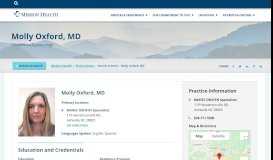 
							         Molly Oxford, MD | Obstetrics/Gynecology | Find a Doctor | Mission ...								  
							    
