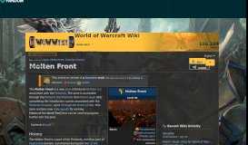 
							         Molten Front | WoWWiki | FANDOM powered by Wikia								  
							    