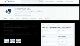 
							         Momentum CRM Reviews and Pricing - 2020 - Capterra								  
							    