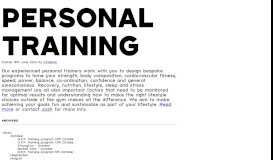 
							         Momentum Training Personal training –								  
							    