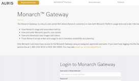 
							         Monarch™ Gateway - Auris Health								  
							    