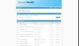 
							         Monash Health Job								  
							    