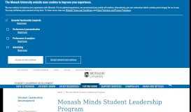 
							         Monash Minds Student Leadership Program - Monash University								  
							    