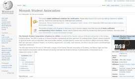 
							         Monash Student Association - Wikipedia								  
							    